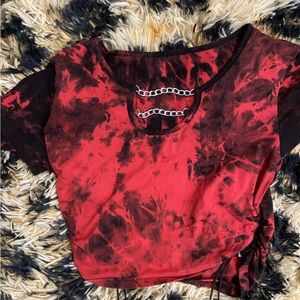 Black and Red Crop Top